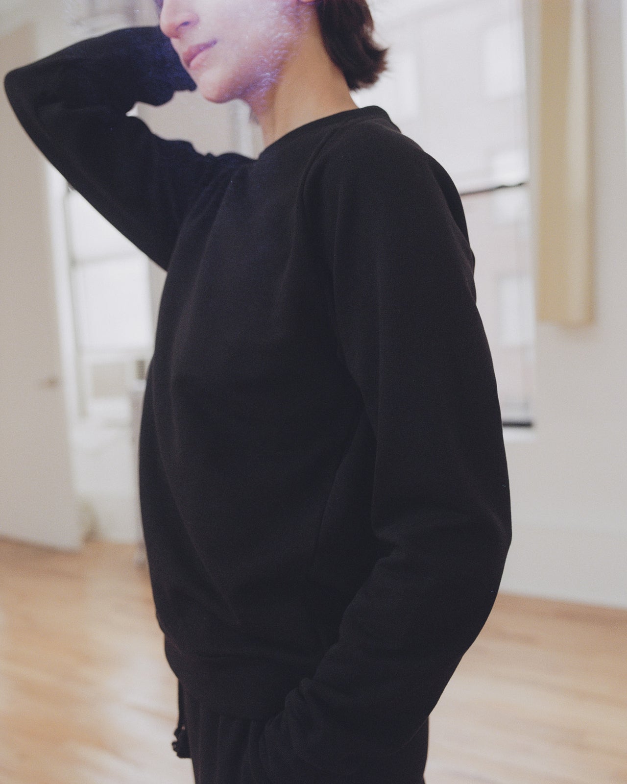 Basic Sweatshirt - Italian Fleece - Black