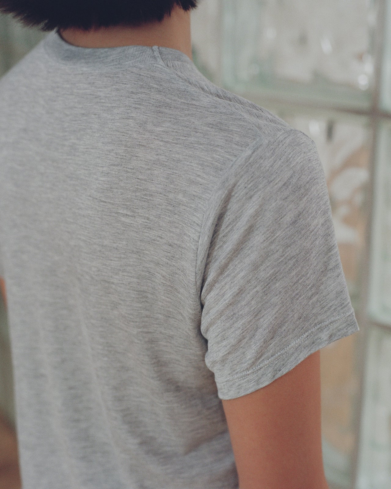 Tee Shirt - Bamboo Jersey - Grey Melange