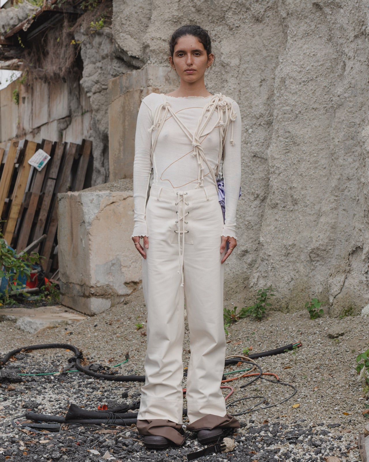 Bayou Pant - Denim - Ecru - SU21