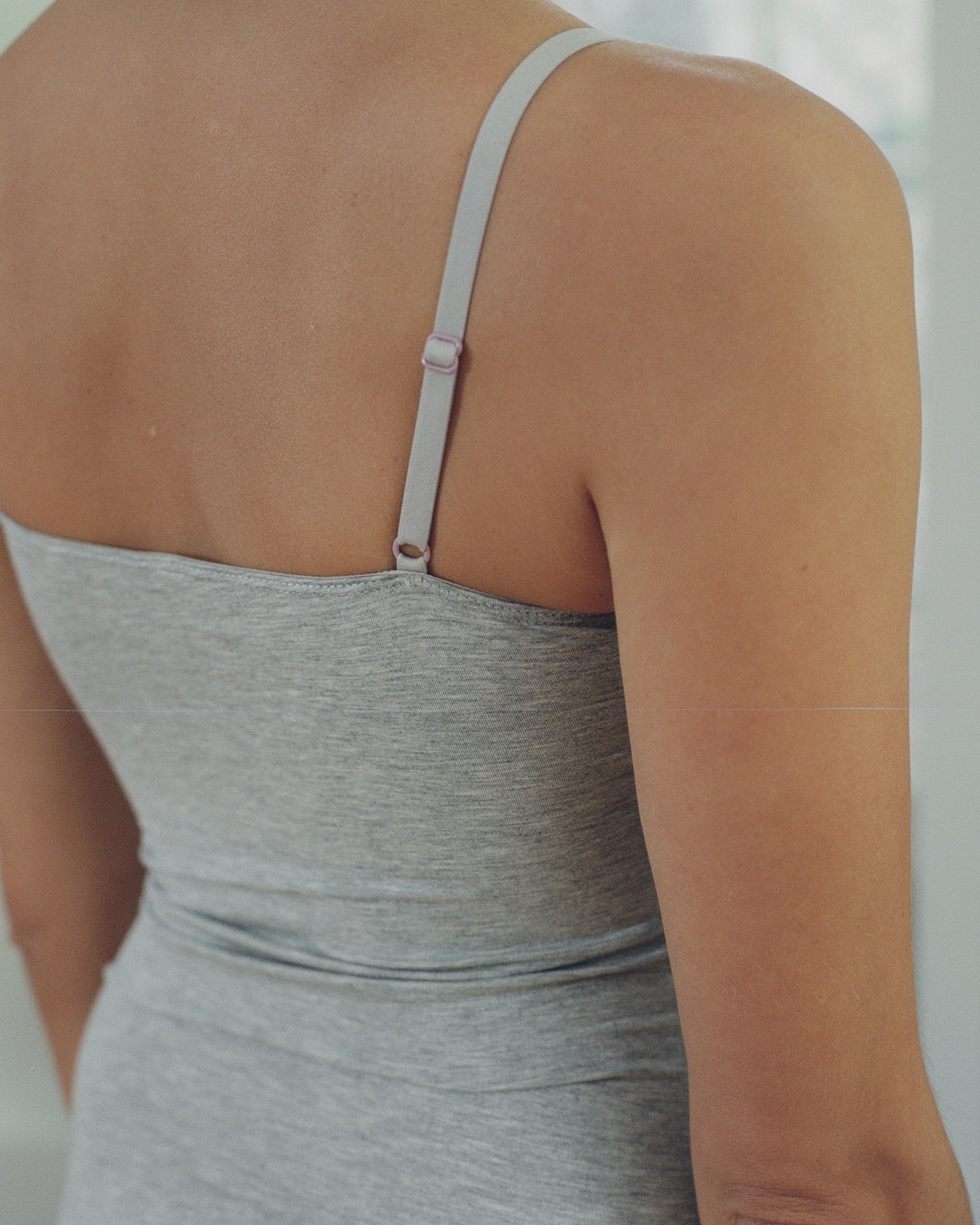 Body With Bra - Bamboo Jersey - Grey Melange