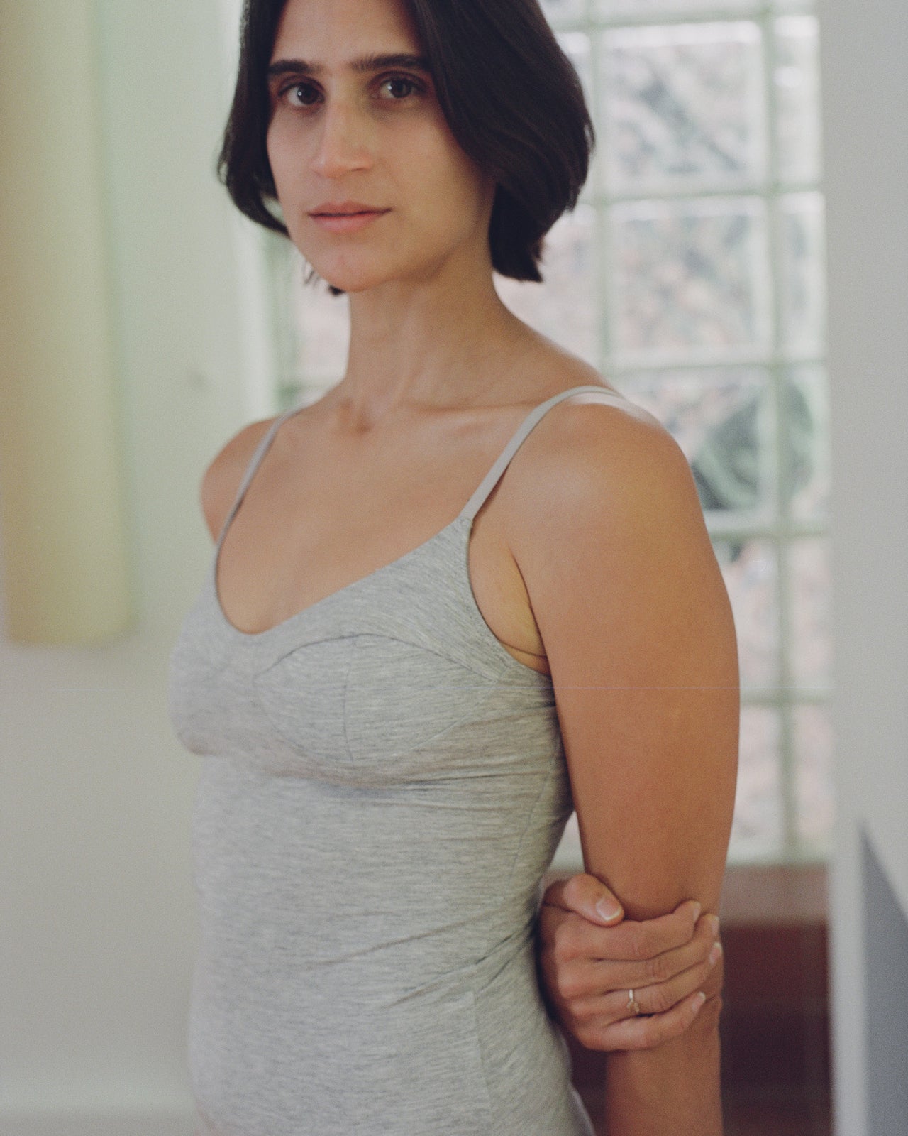 Body With Bra - Bamboo Jersey - Grey Melange