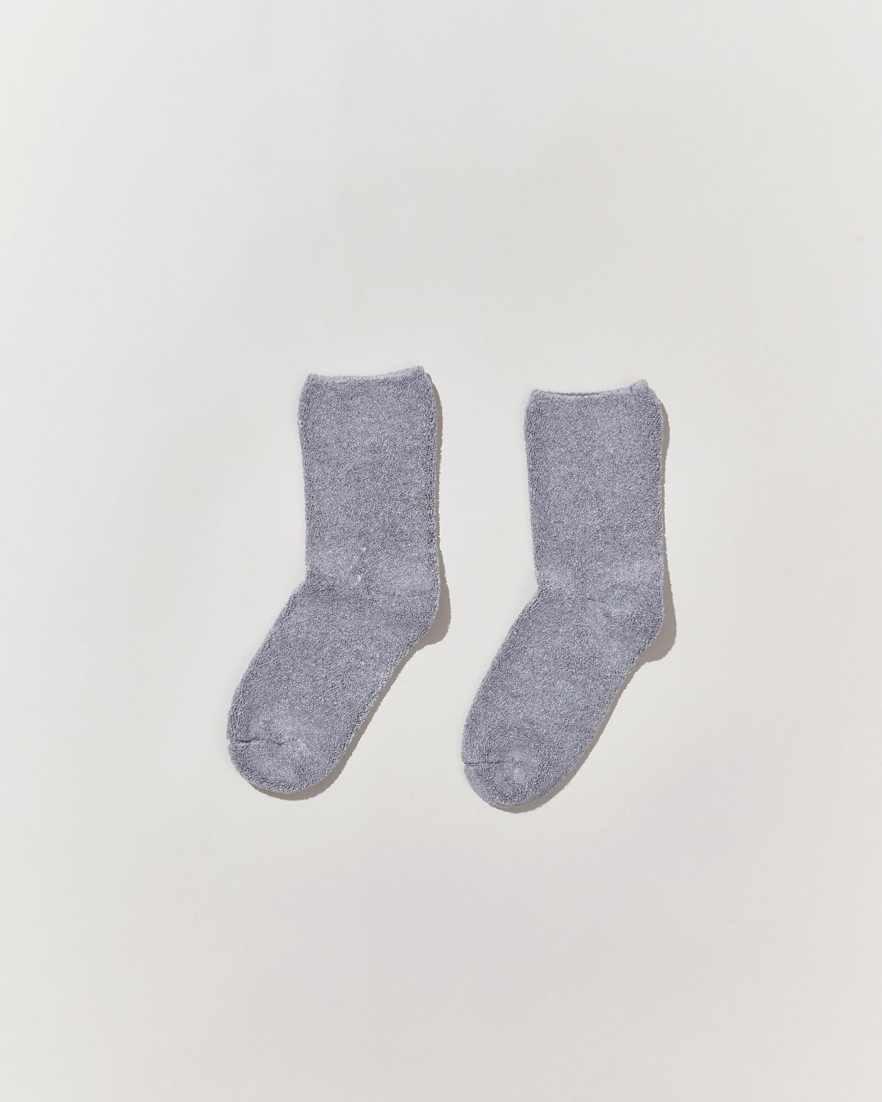 Buckle Overankle Socks - Longstaple Cotton - Grey Melange