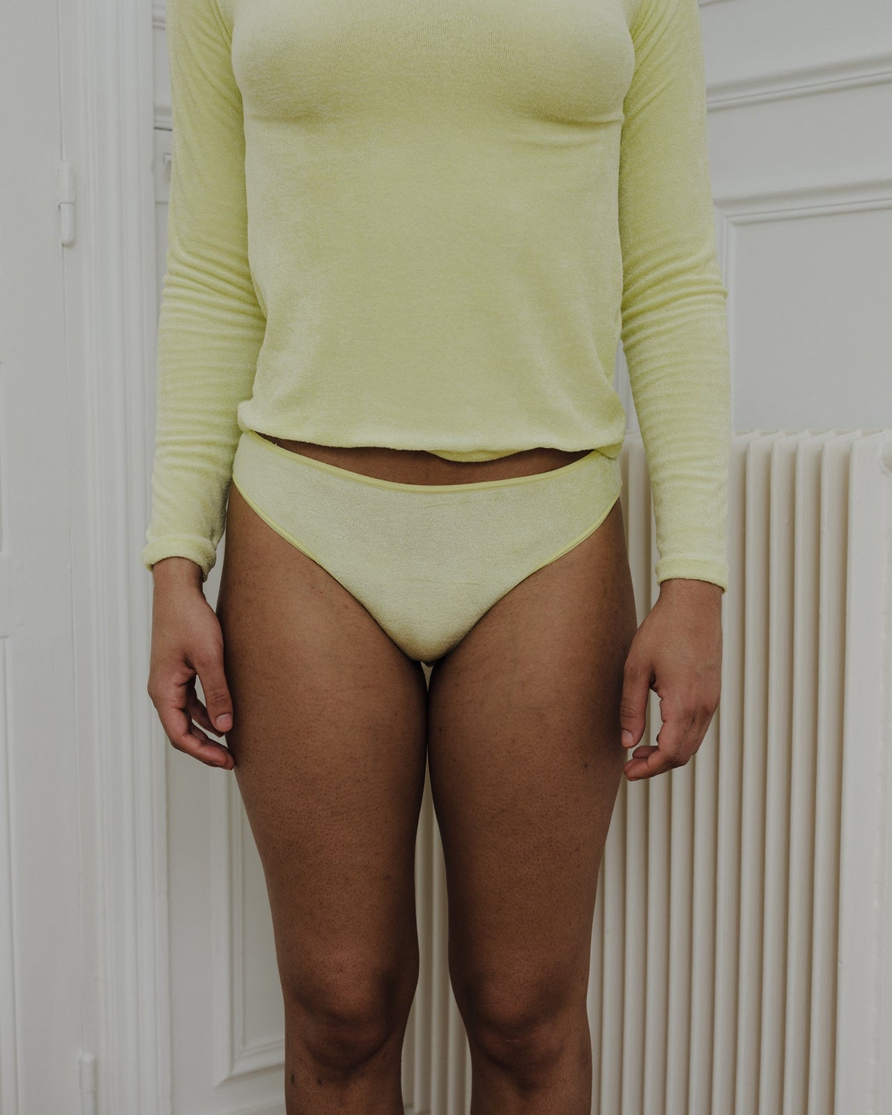 Bell Pants - Velours - Lime