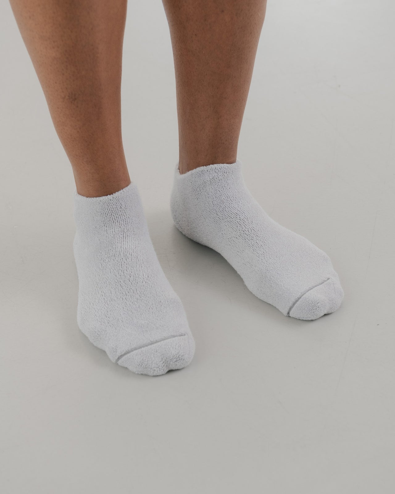 Buckle Ankle Socks - Longstaple Cotton - Grey