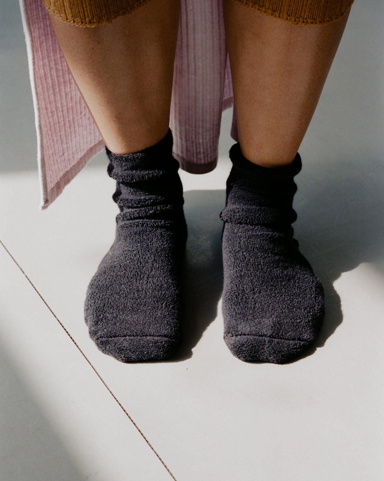 Buckle Overankle Socks - Longstaple Cotton - Navy - SU23