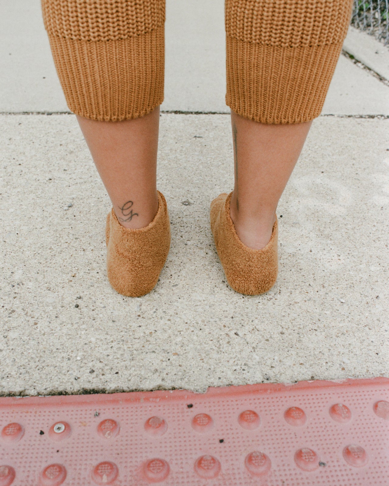 Buckle Ankle Socks - Longstaple Cotton - Burnt Yellow - SU23