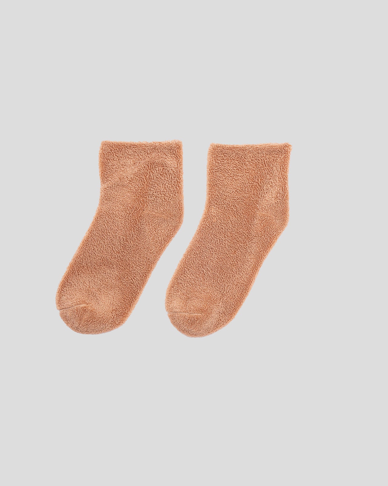 Buckle Ankle Socks - Longstaple Cotton - Brown Melange - WT22