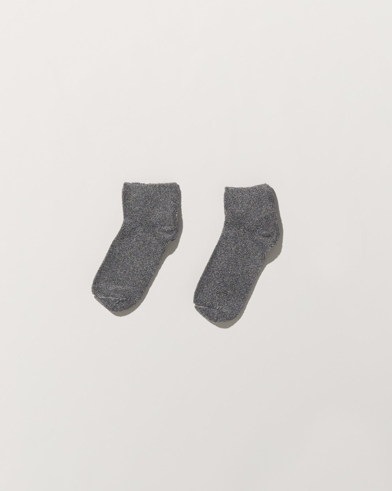 Buckle Ankle Socks - Longstaple Cotton - Grey Melange