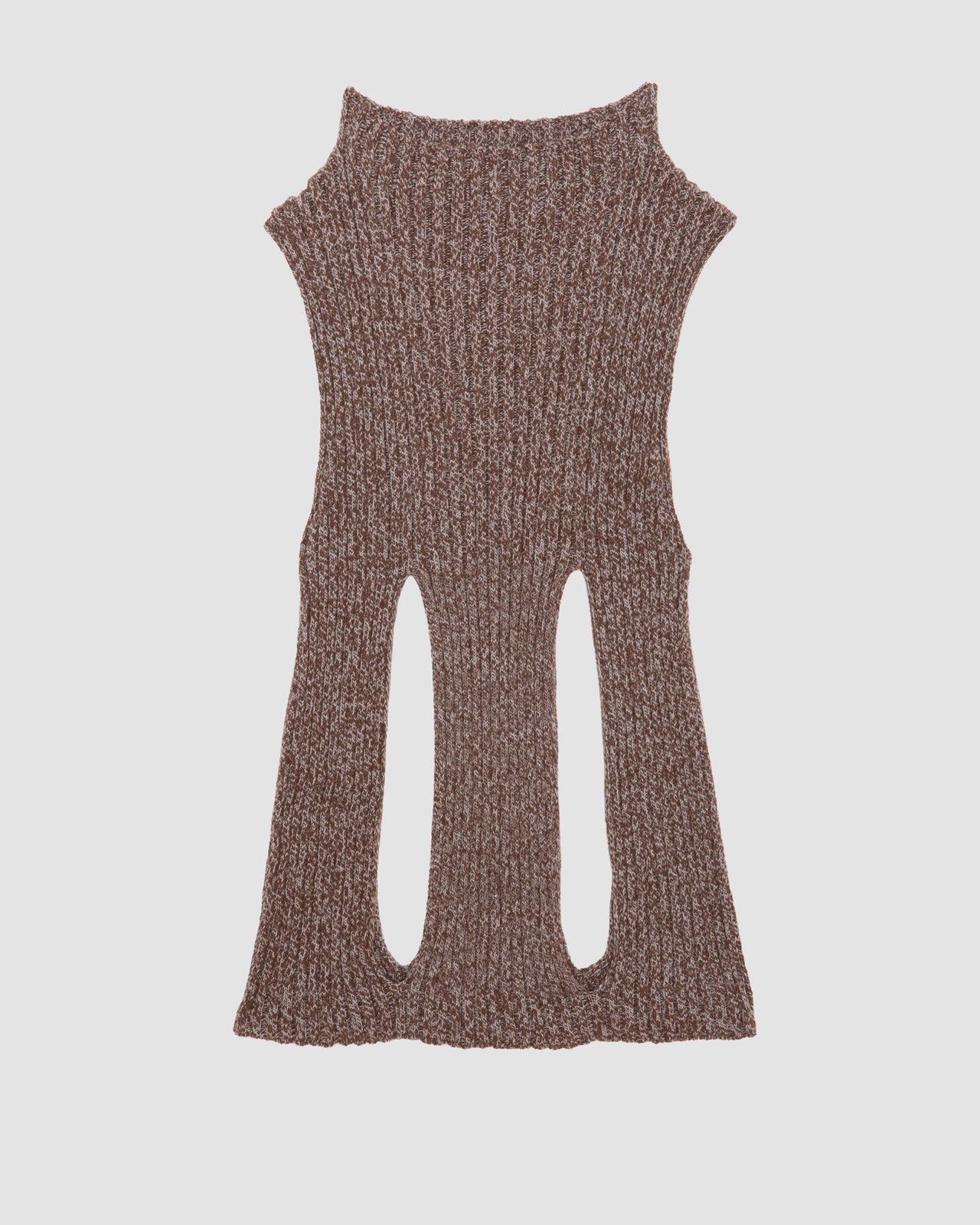 Cirri Sleeveless Top - Organic Cotton - Grey Brown Melange