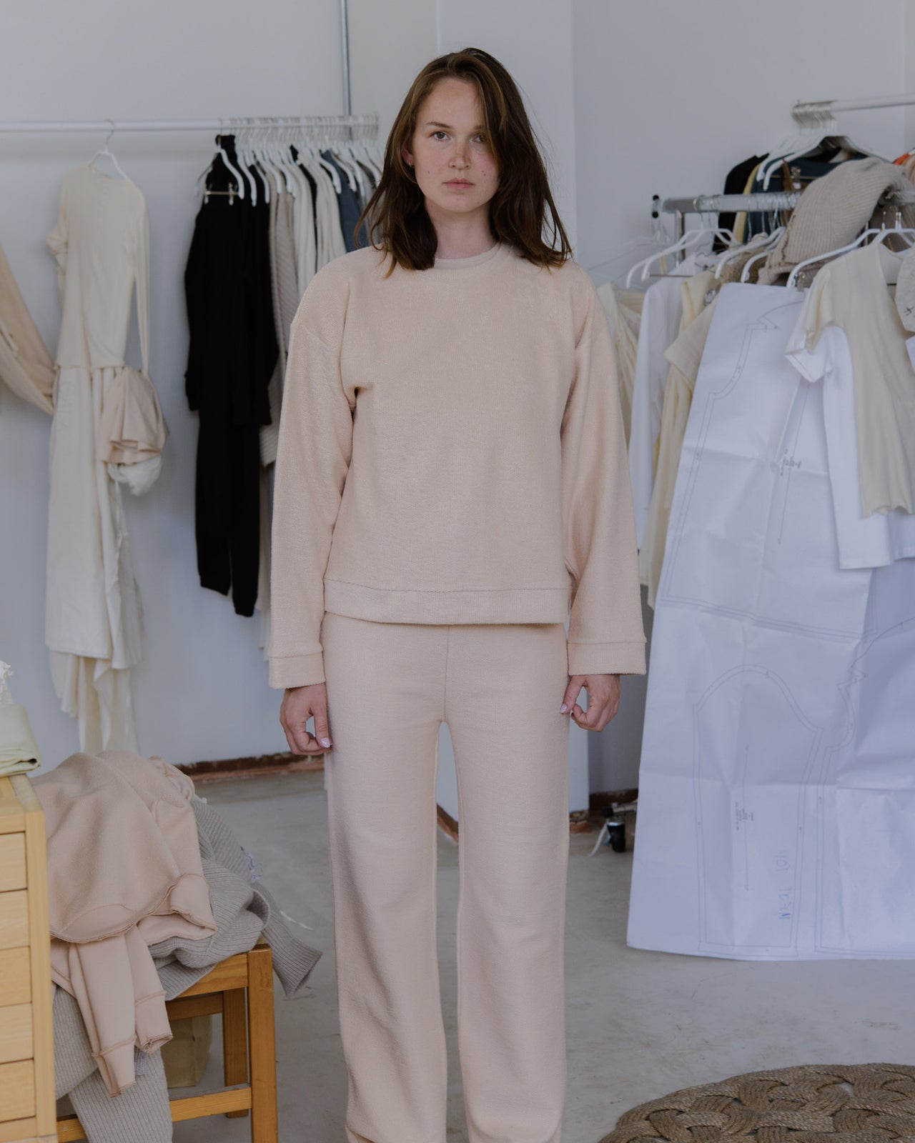 Douglas Pants - Reversed Terry - Spring 16 Ecru - SP23