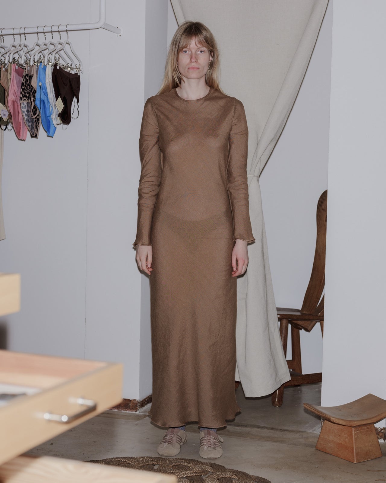 Dydine Longsleeve Dress - Sheer Linen - Ocular - AU23