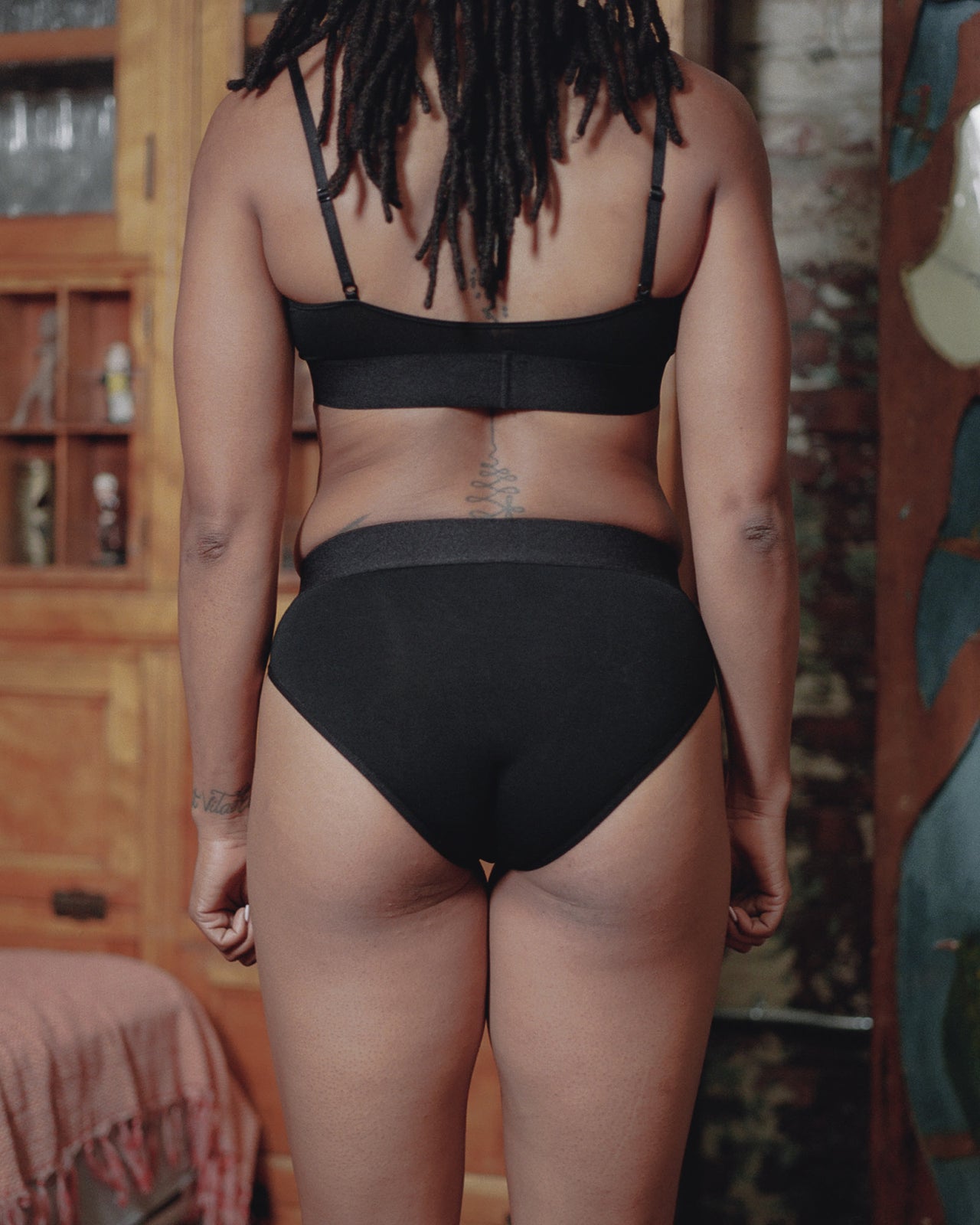 Elastic Bell Pants - Bamboo Jersey - Black