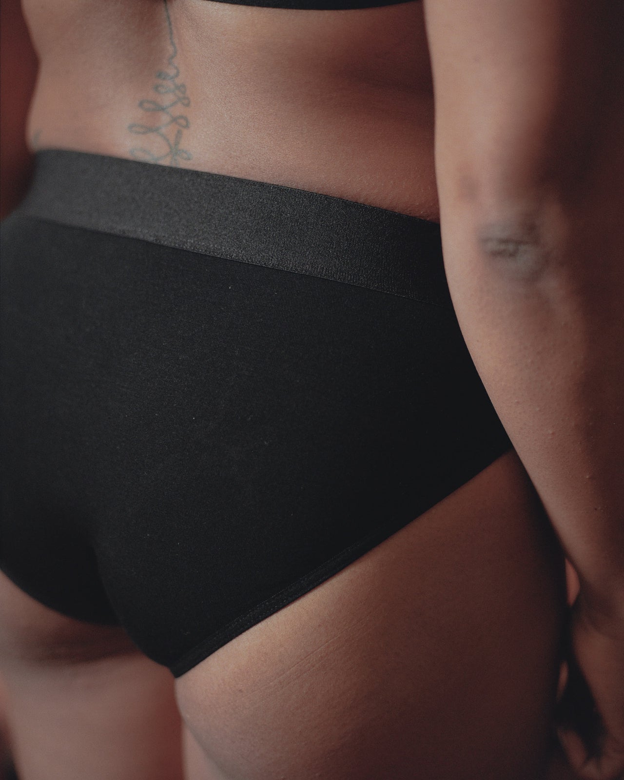 Elastic Bell Pants - Bamboo Jersey - Black