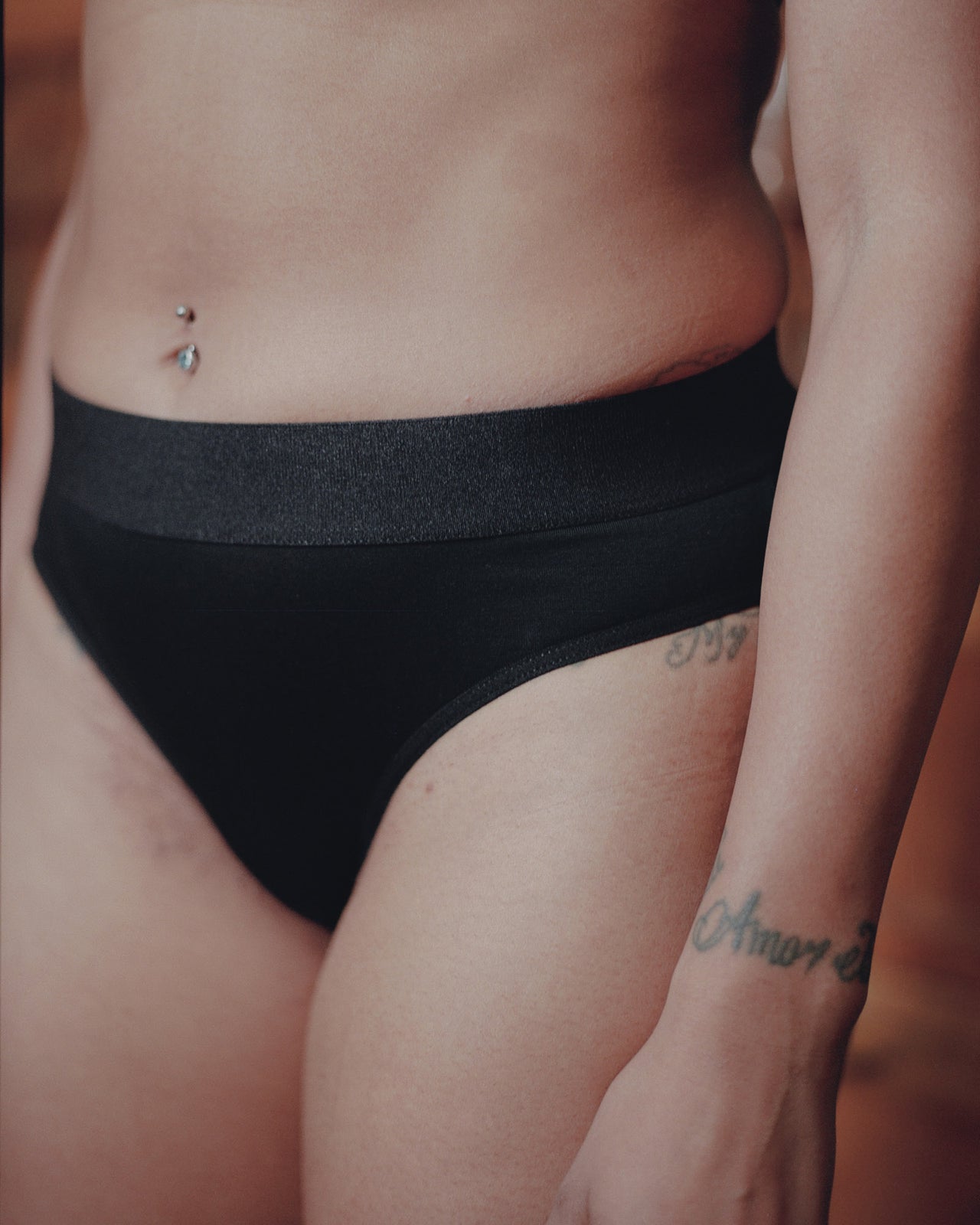 Elastic Bell Pants - Bamboo Jersey - Black