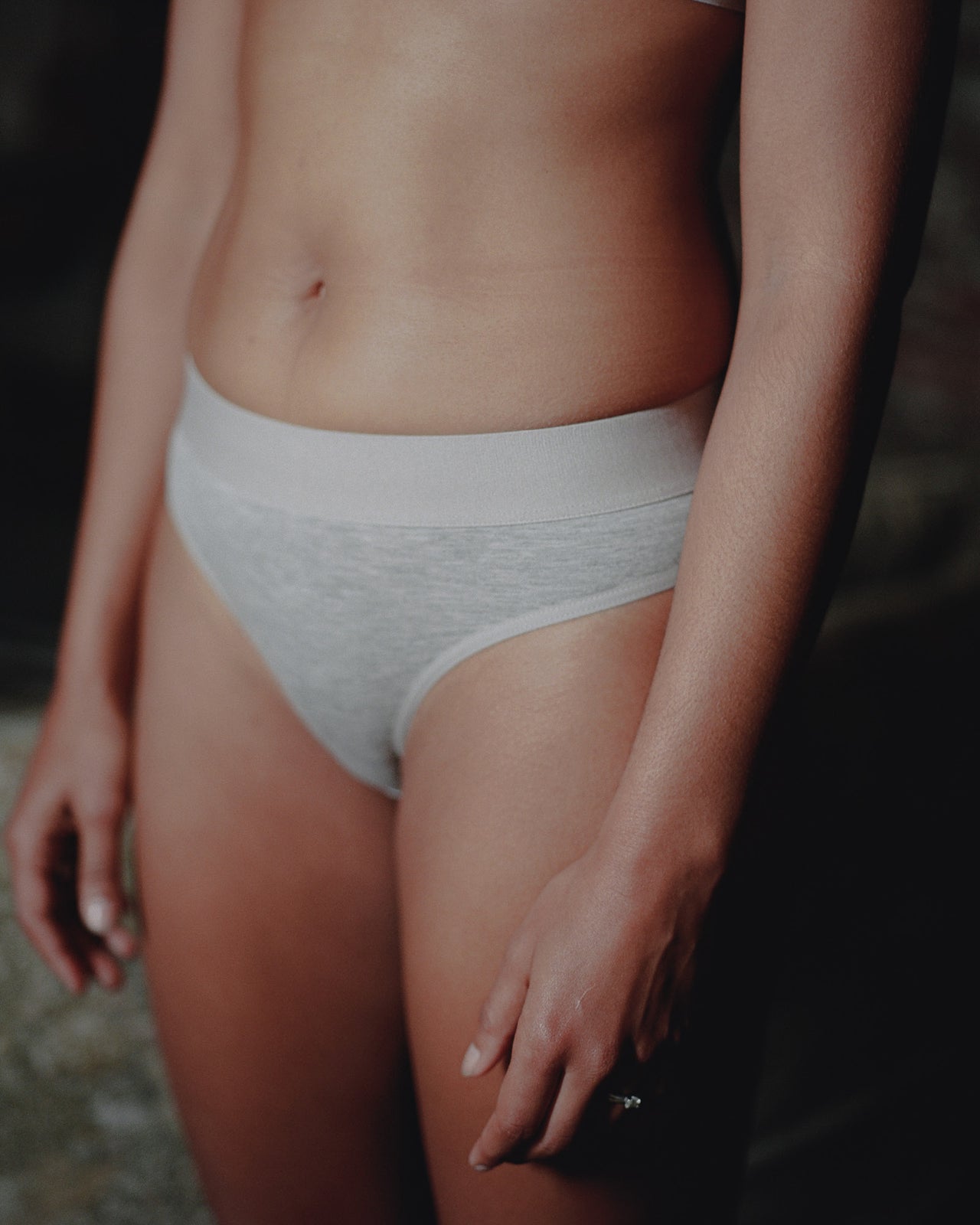 Elastic Bell Pants - Bamboo Jersey - Grey Melange