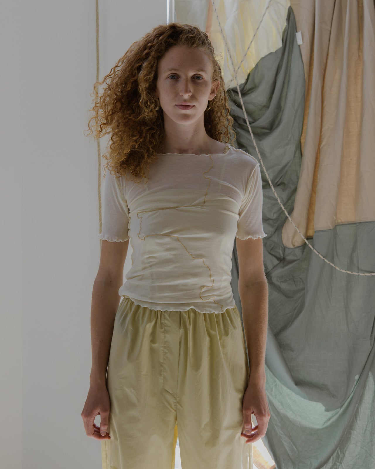 Gerrymandered Tee Shirt - Cotton Gaze - Undyed