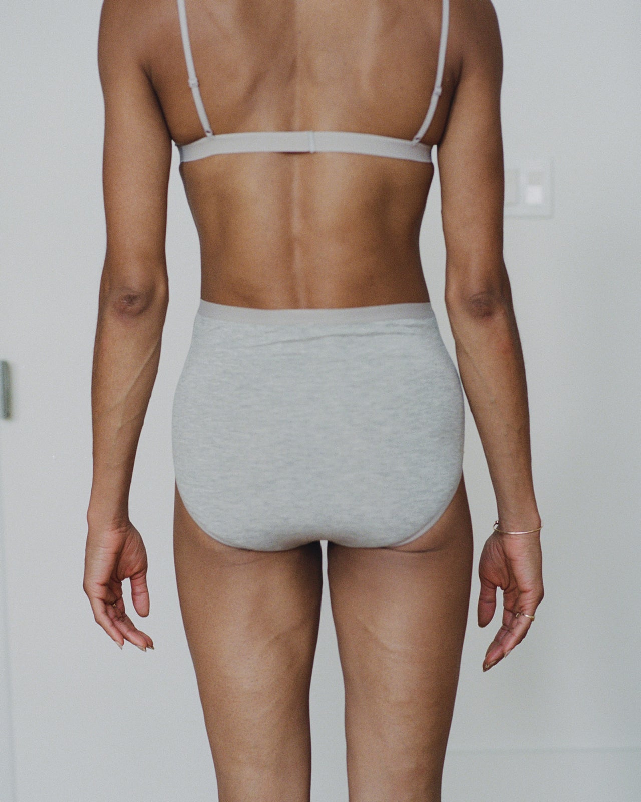 Highwaist Bell Pants - Bamboo Jersey - Grey Melange