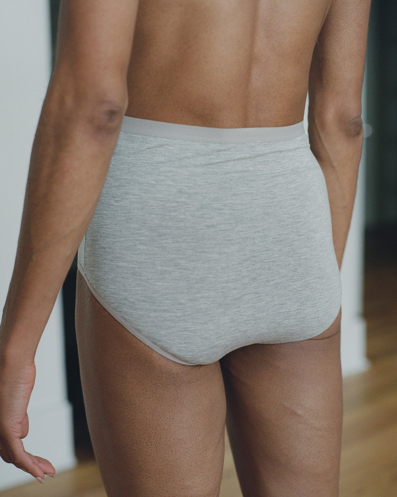 Highwaist Bell Pants - Bamboo Jersey - Grey Melange