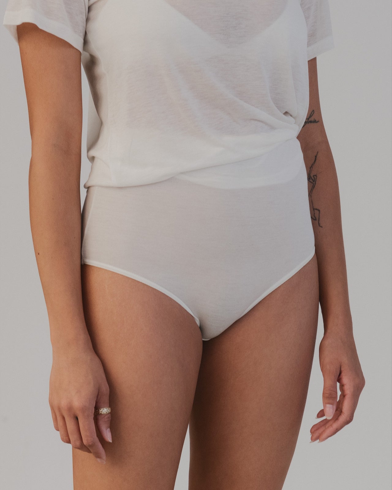 Highwaist Bell Pants - Bamboo Lyocell - Undyed