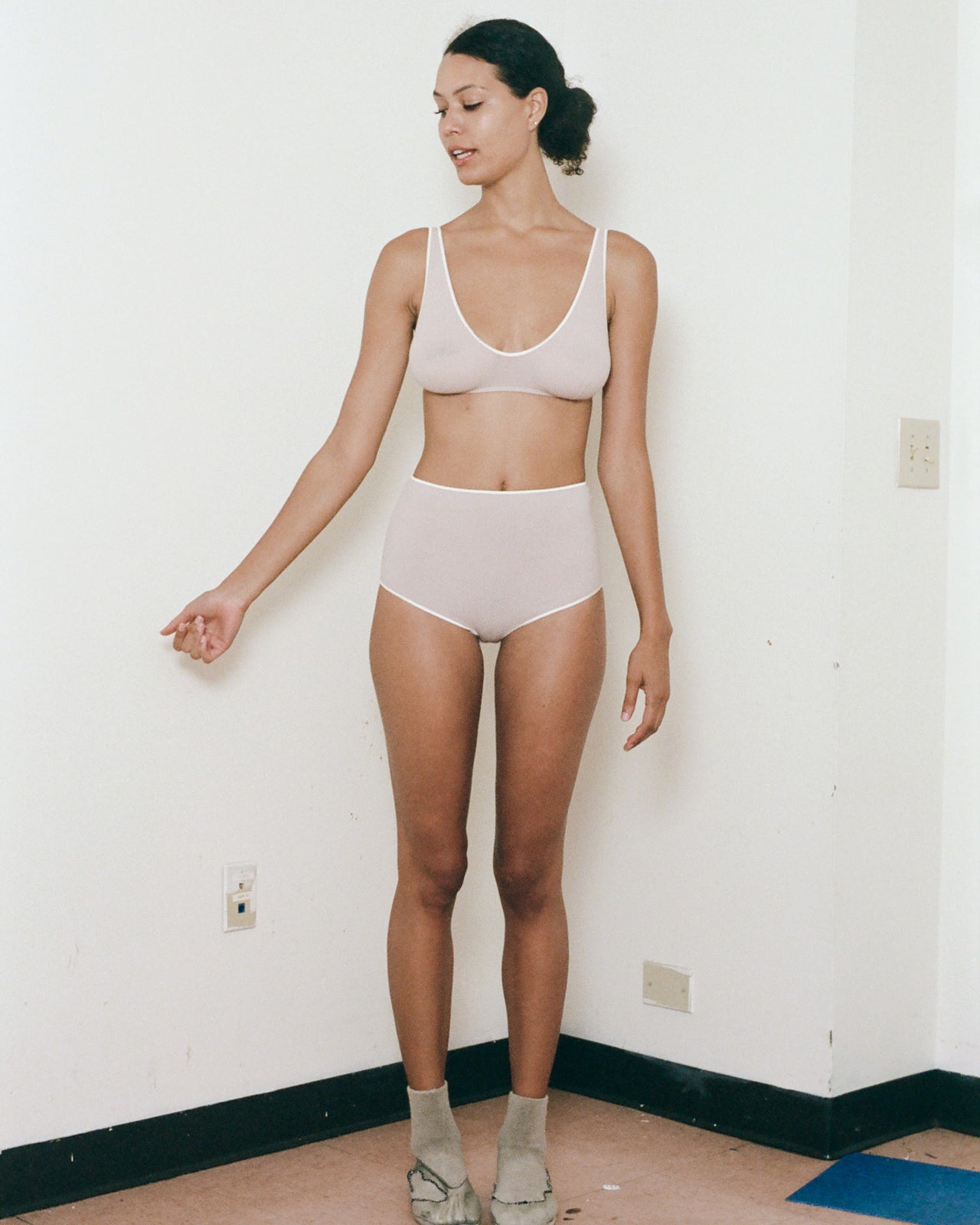 Highwaist Pam Pants - Organic Cotton Rib - Laut Pink/Contrast - SU22