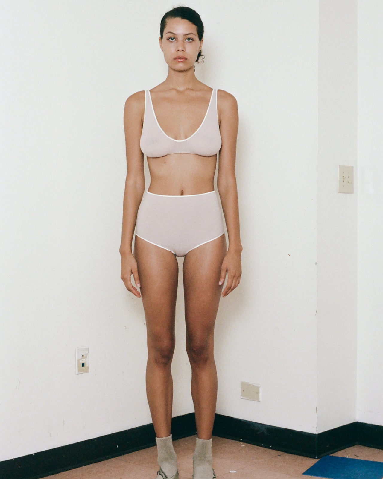 Highwaist Pam Pants - Organic Cotton Rib - Laut Pink/Contrast - SU22