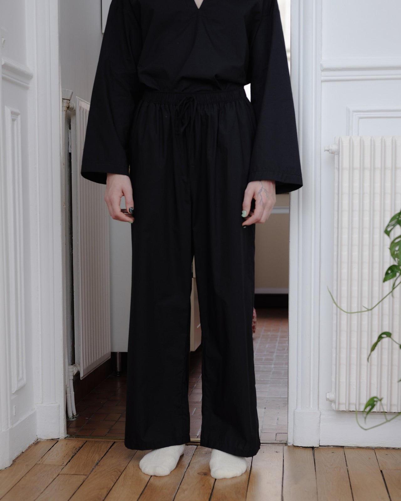 Hujui Pants - Organic Cotton Poplin - Black