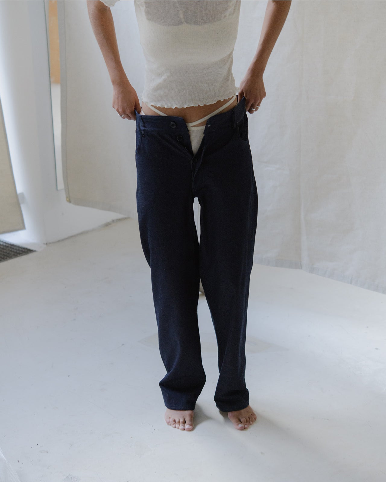 Indre Pants - Brushed Denim - Raw Blue Denim - SP23