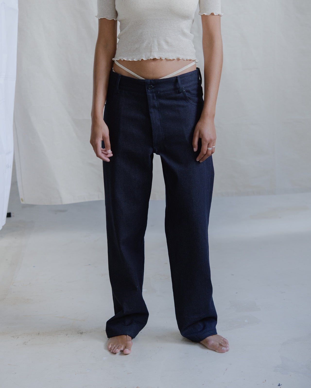 Indre Pants - Brushed Denim - Raw Blue Denim - SP23