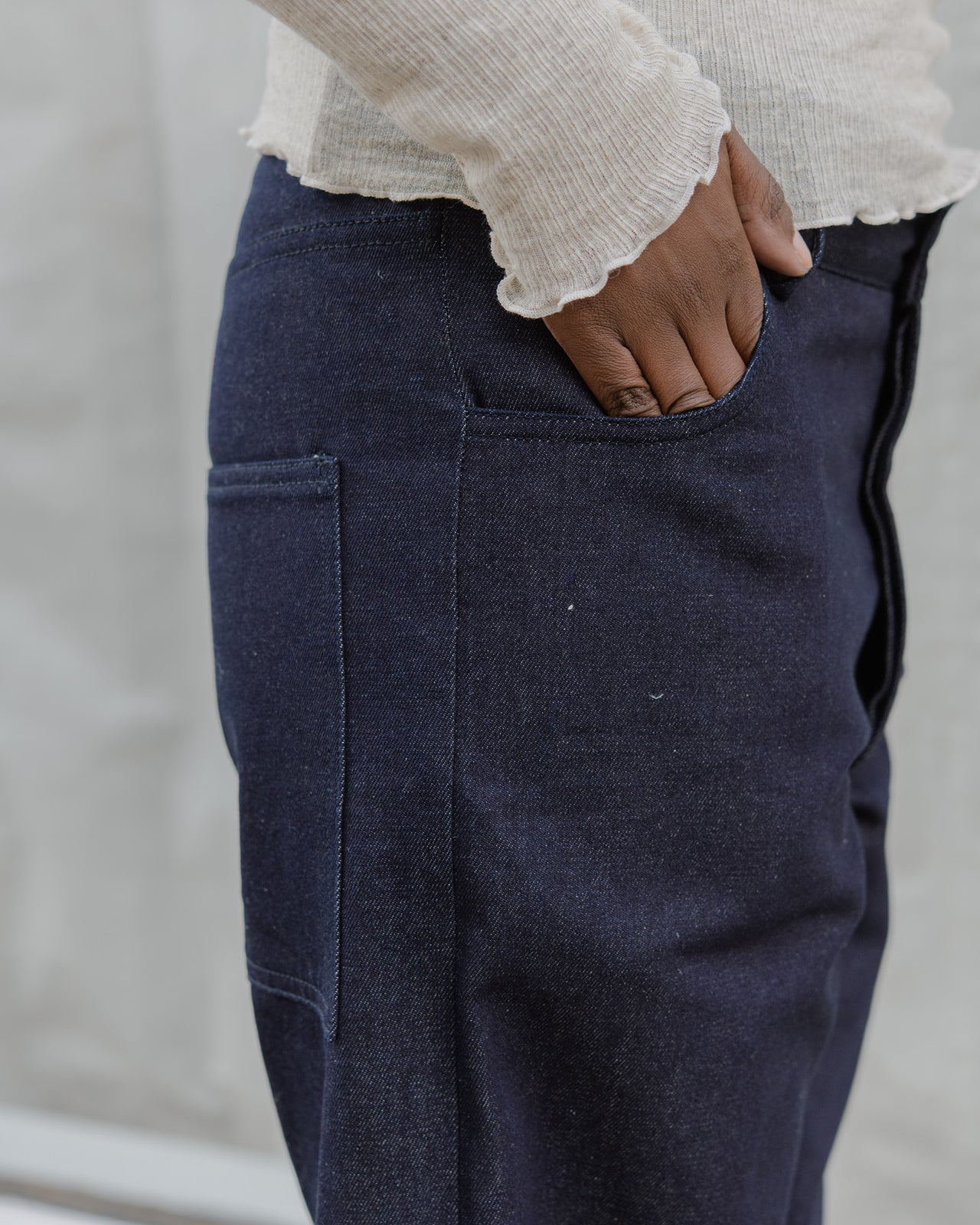 Indre Pants - Brushed Denim - Raw Blue Denim - SP23