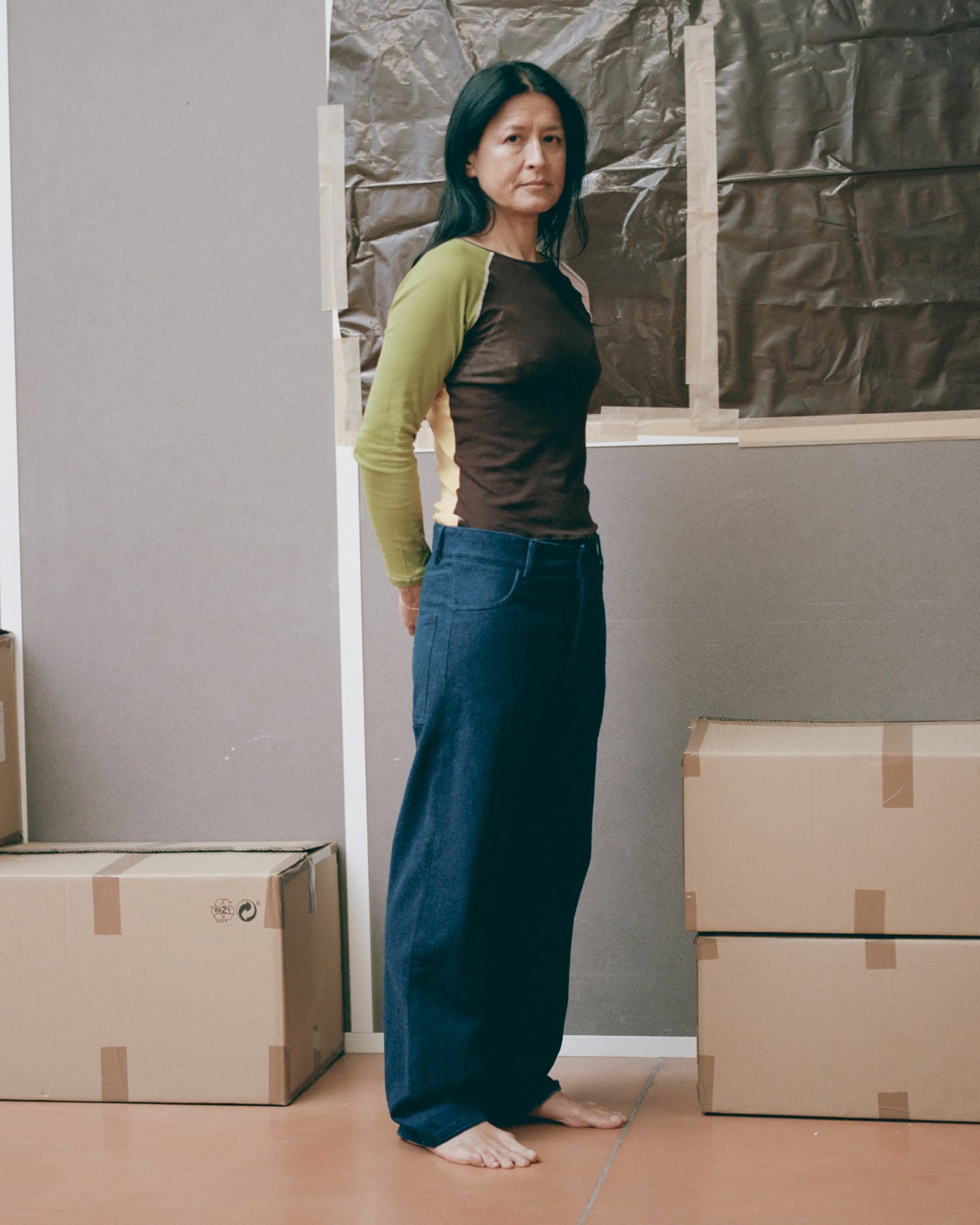 Indre Pants - Brushed Denim - Dark Blue - WT22