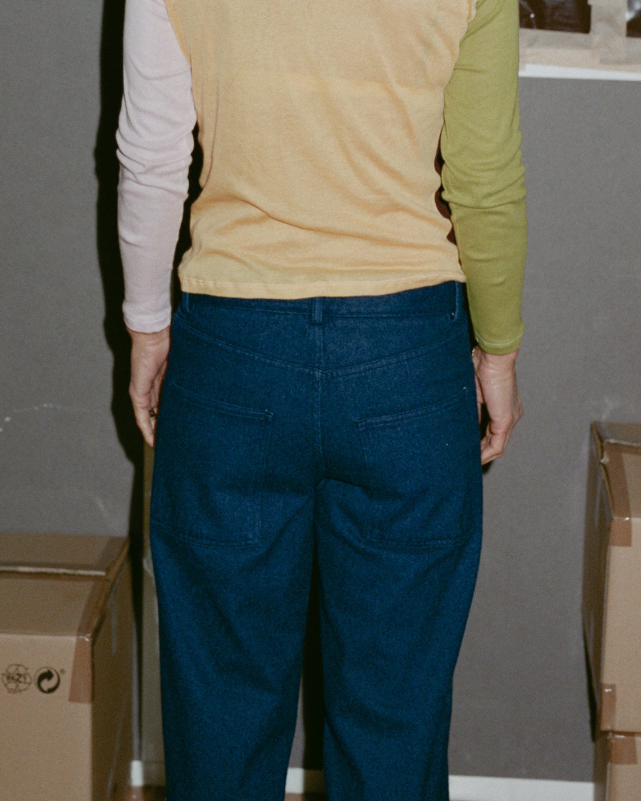 Indre Pants - Brushed Denim - Dark Blue - WT22