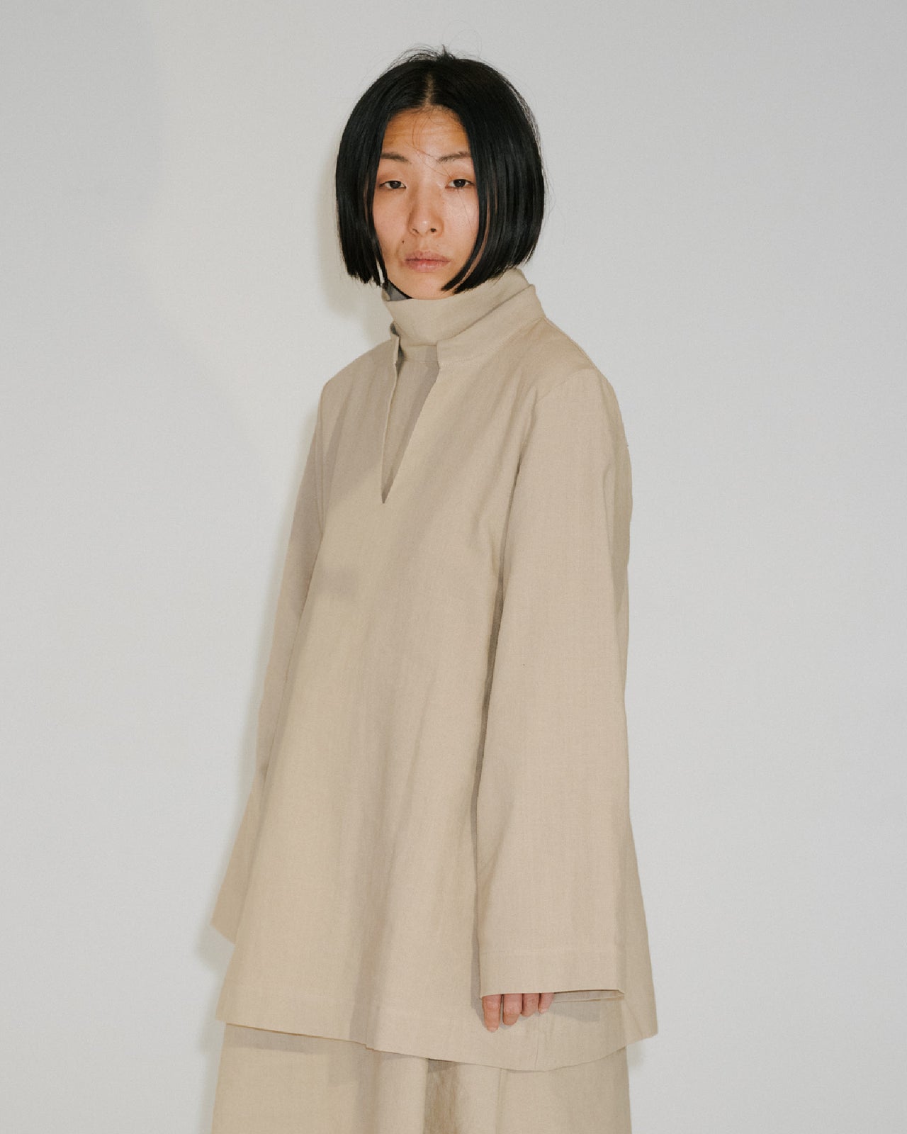 Ita Top - Linen/Cotton - Khaki - AU20 - Baserange AU