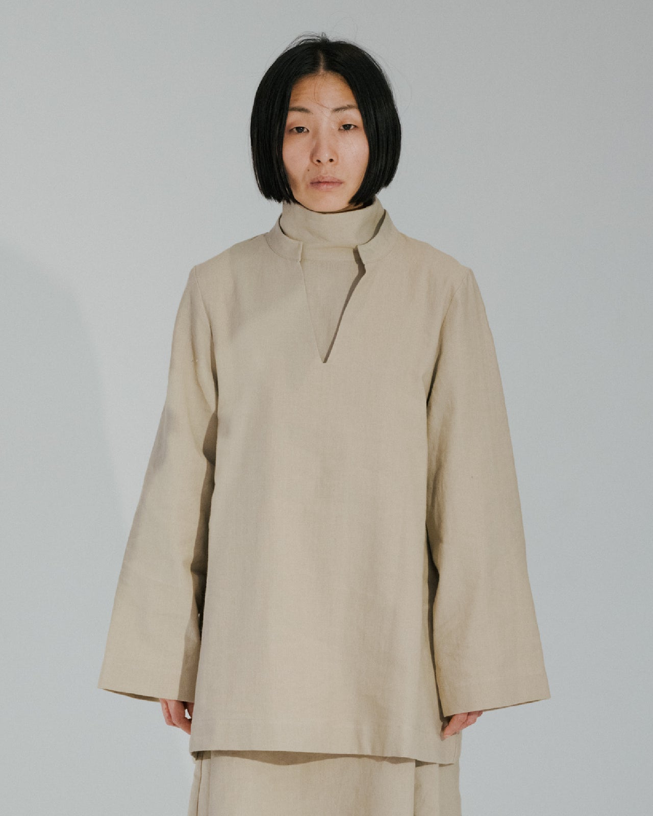 Ita Top - Linen/Cotton - Khaki - AU20 - Baserange AU