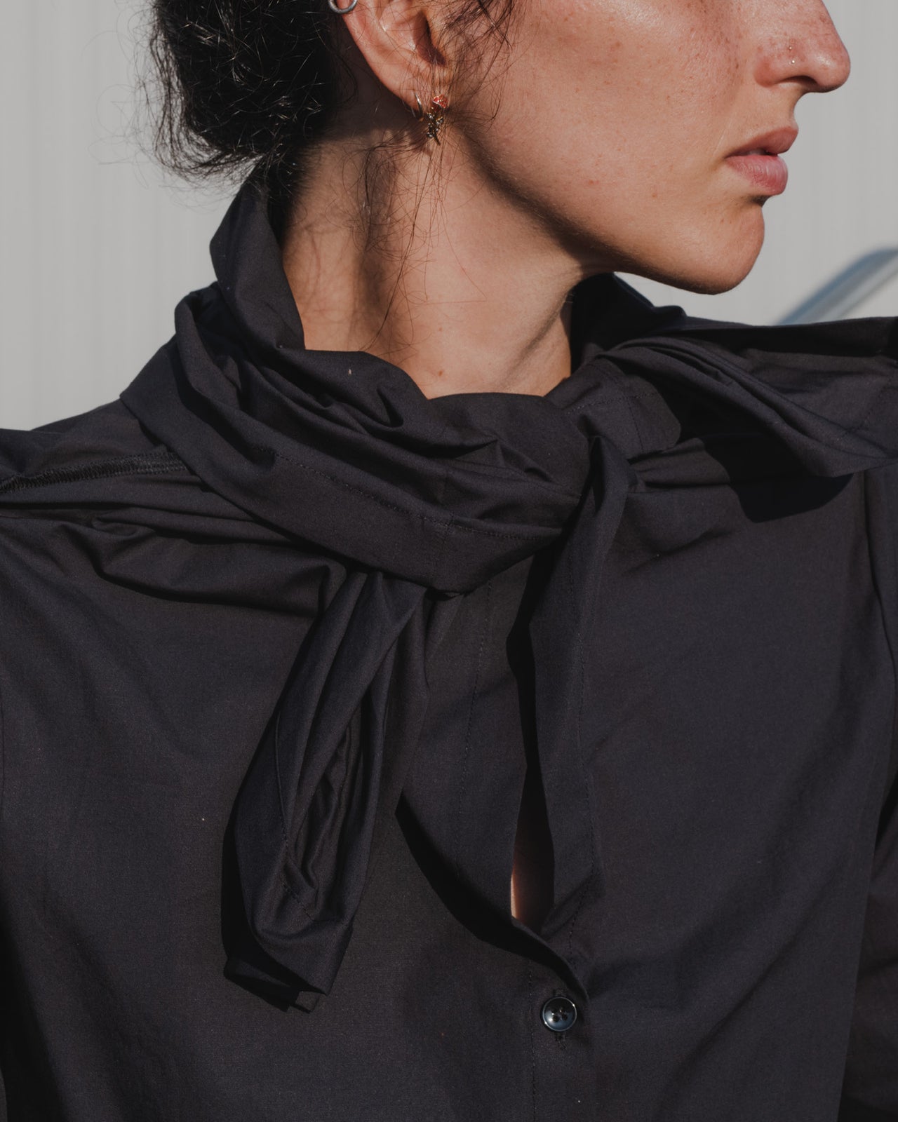 Lake Dress - Cotton Voile - Black - SU21