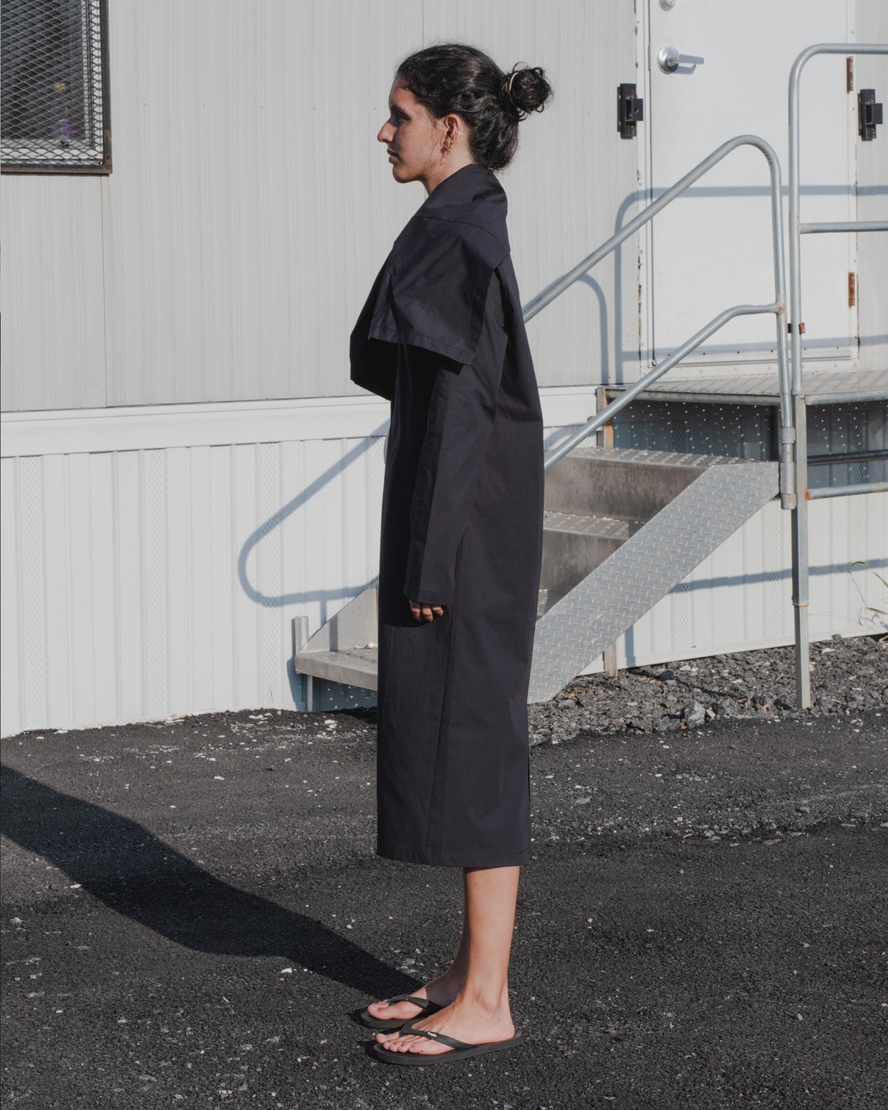 Lake Dress - Cotton Voile - Black - SU21