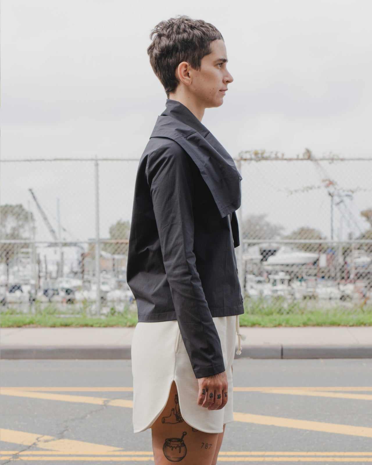 Lake Shirt - Cotton Voile - Black - SU21