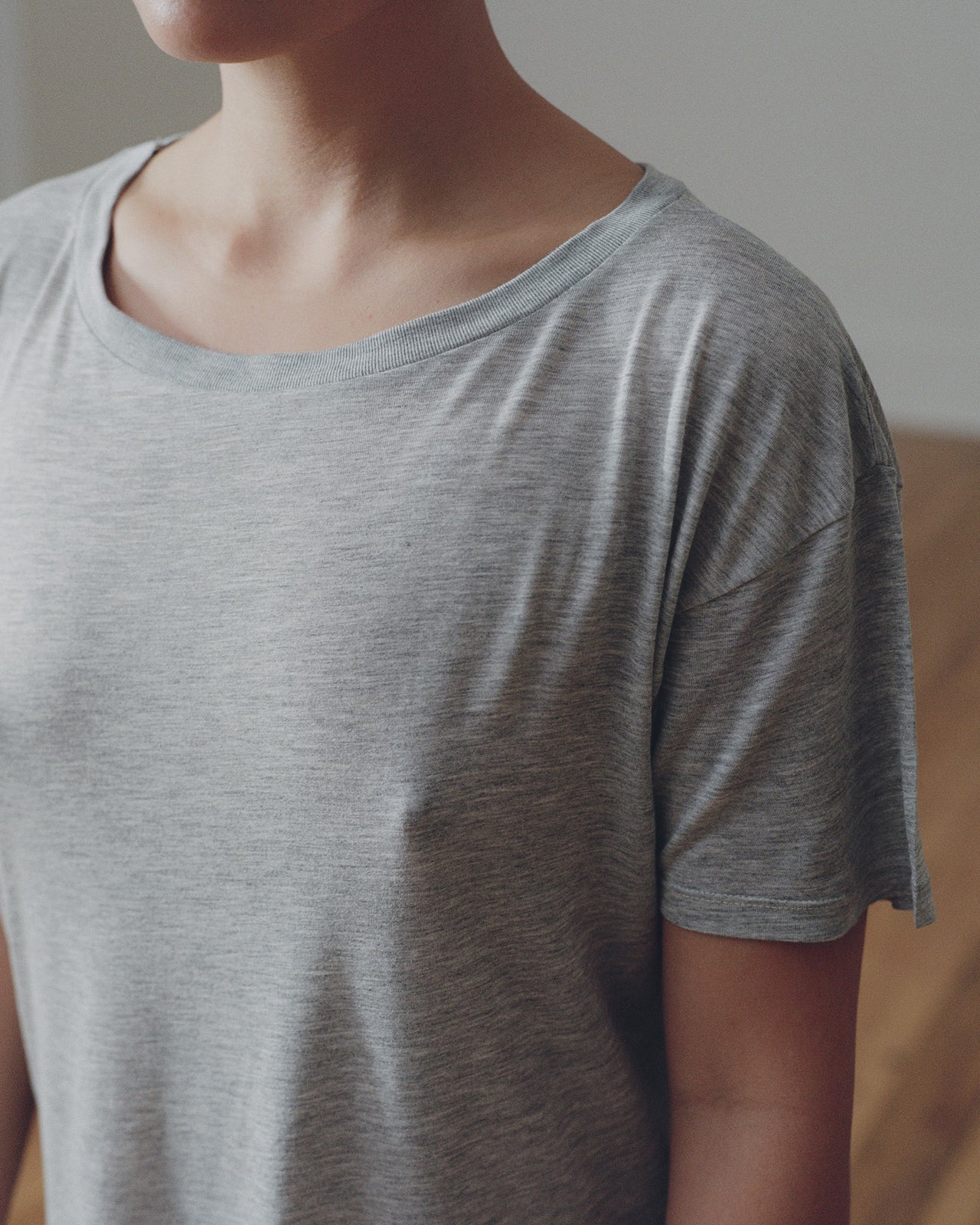 Loose Tee - Bamboo Jersey - Grey Melange
