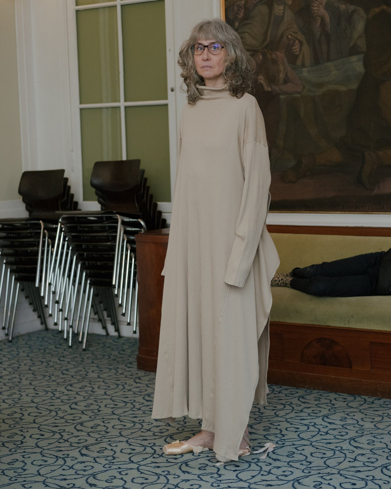 Lhasa Kaftan - Organic Cotton Fleece Rib - Khaki - WT20 - Baserange AU