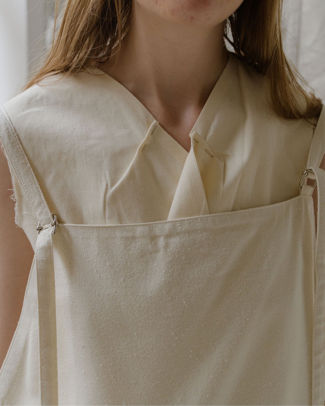 Long Strap Overall Jumpsuit - Wild Silk - Undyed - SP23