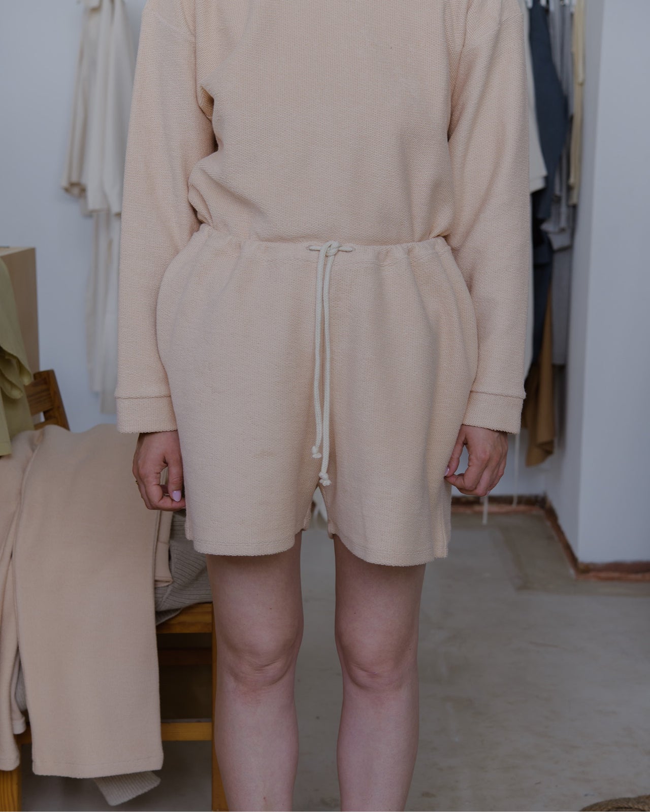 Loose Sweat Short - Reversed Terry - Spring 16 Ecru - SP23