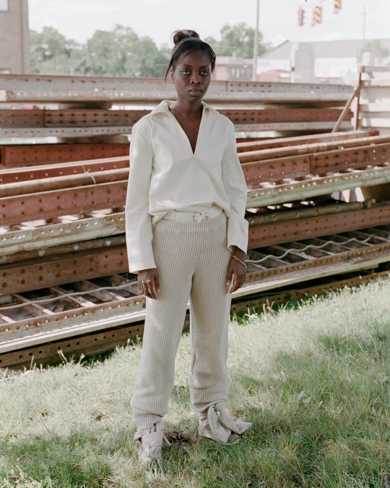 Mea Pants - Organic Cotton - Sand Melange - SU22