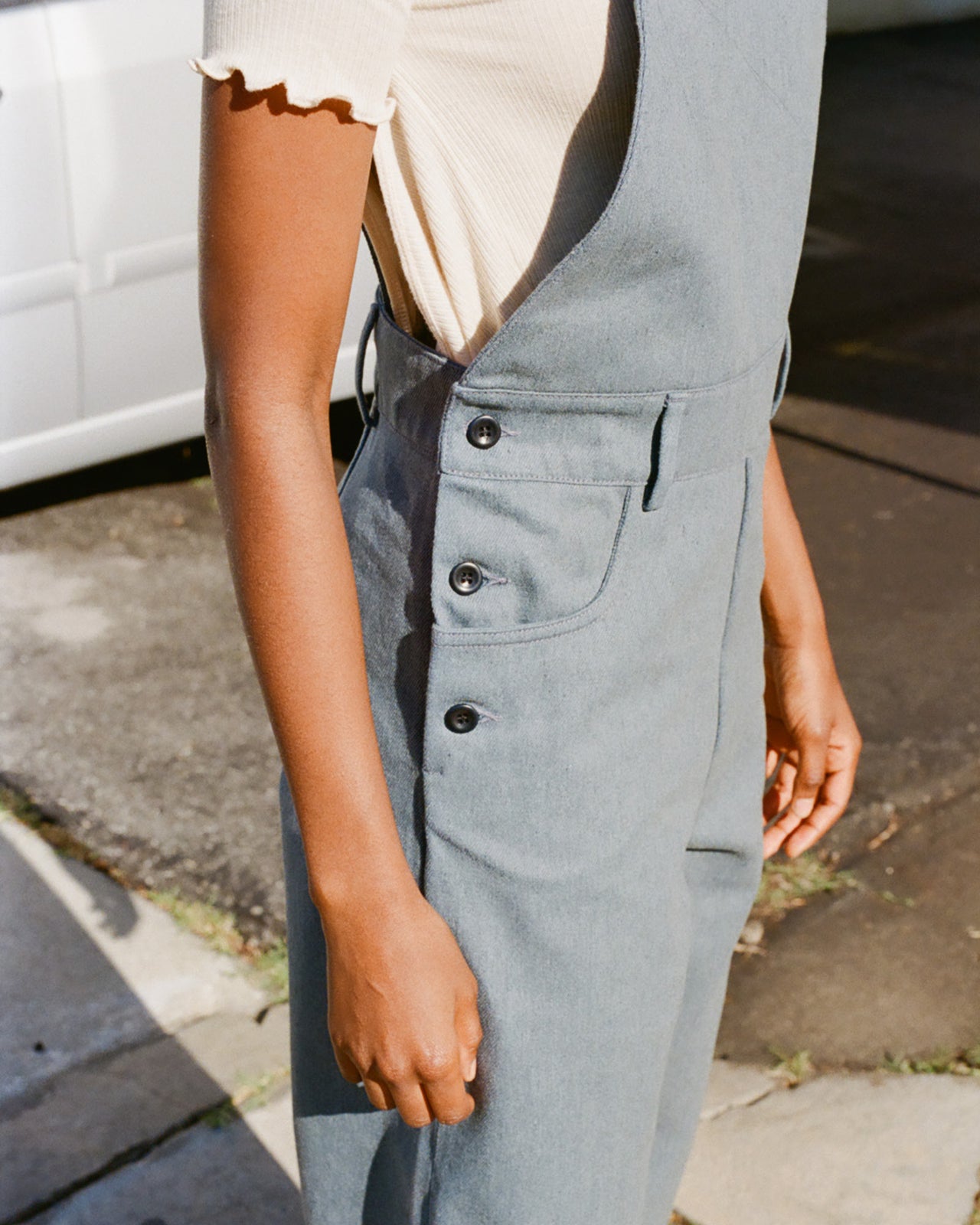 Navalo Jumpsuit - Recycled Cotton and Denim - Dark Grey - AU21