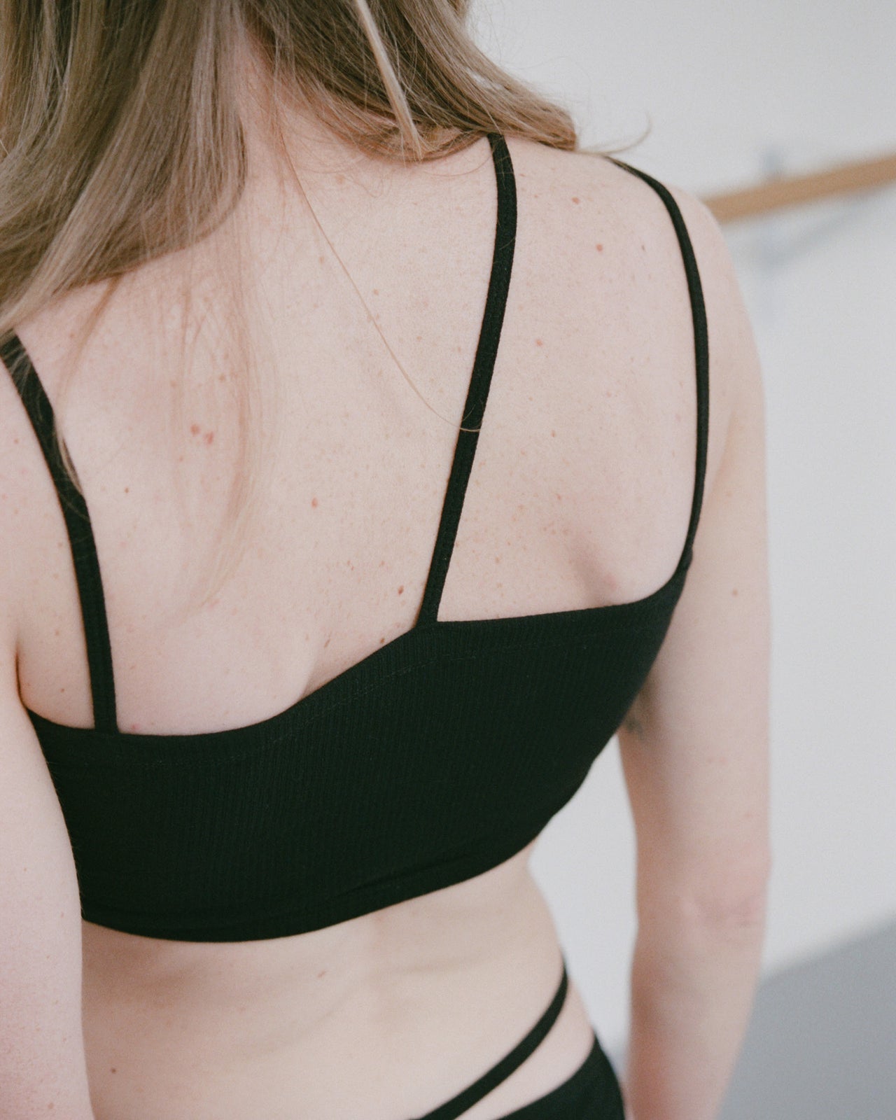 Nida Bra - Cotton Rib - Black