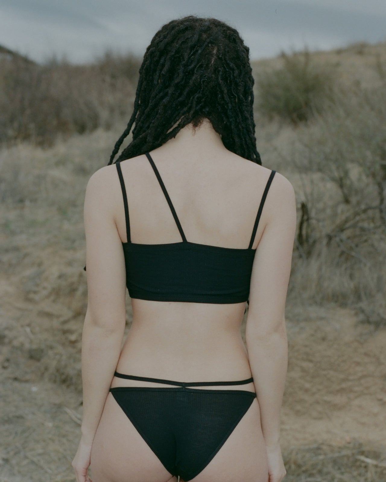 Nida Bra - Cotton Rib - Black