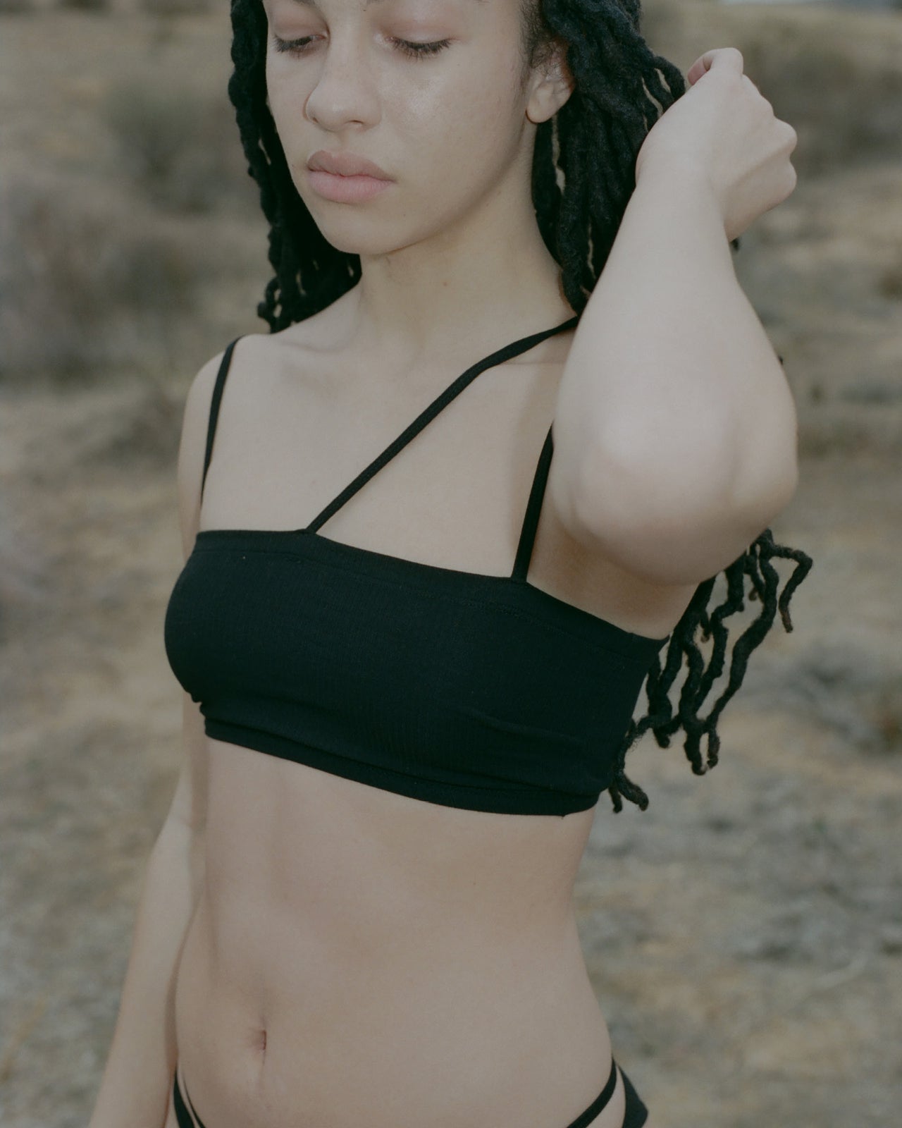 Nida Bra - Cotton Rib - Black