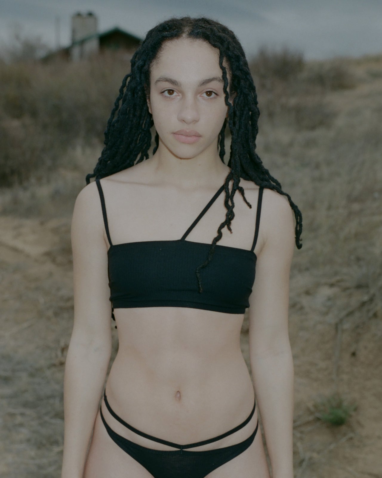 Nida Bra - Cotton Rib - Black