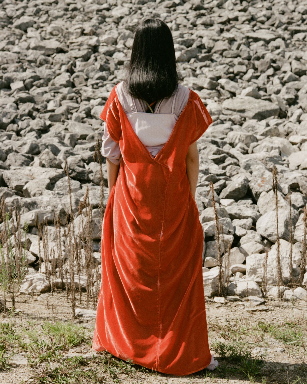 Ocu Dress - Velvet Silk - Ro Rust - SU23