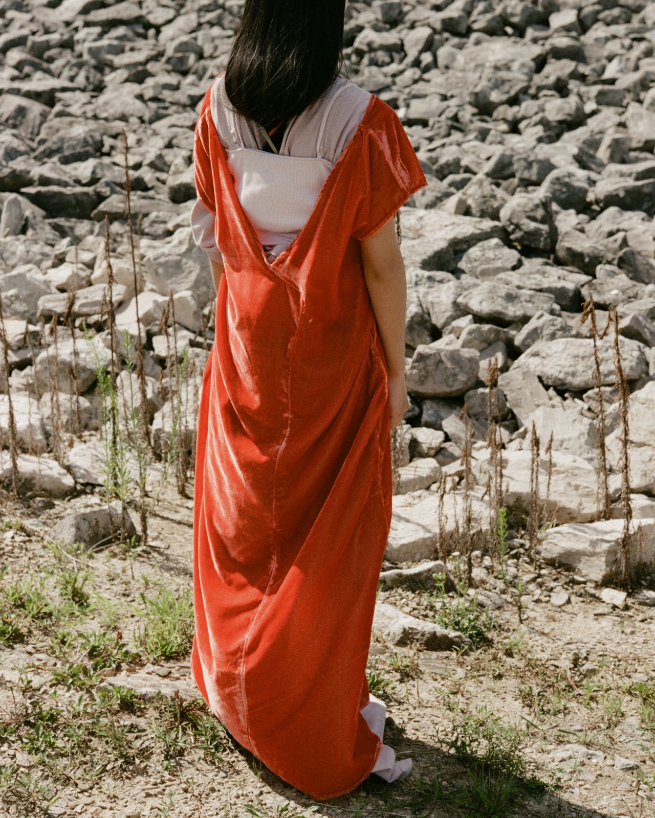 Ocu Dress - Velvet Silk - Ro Rust - SU23