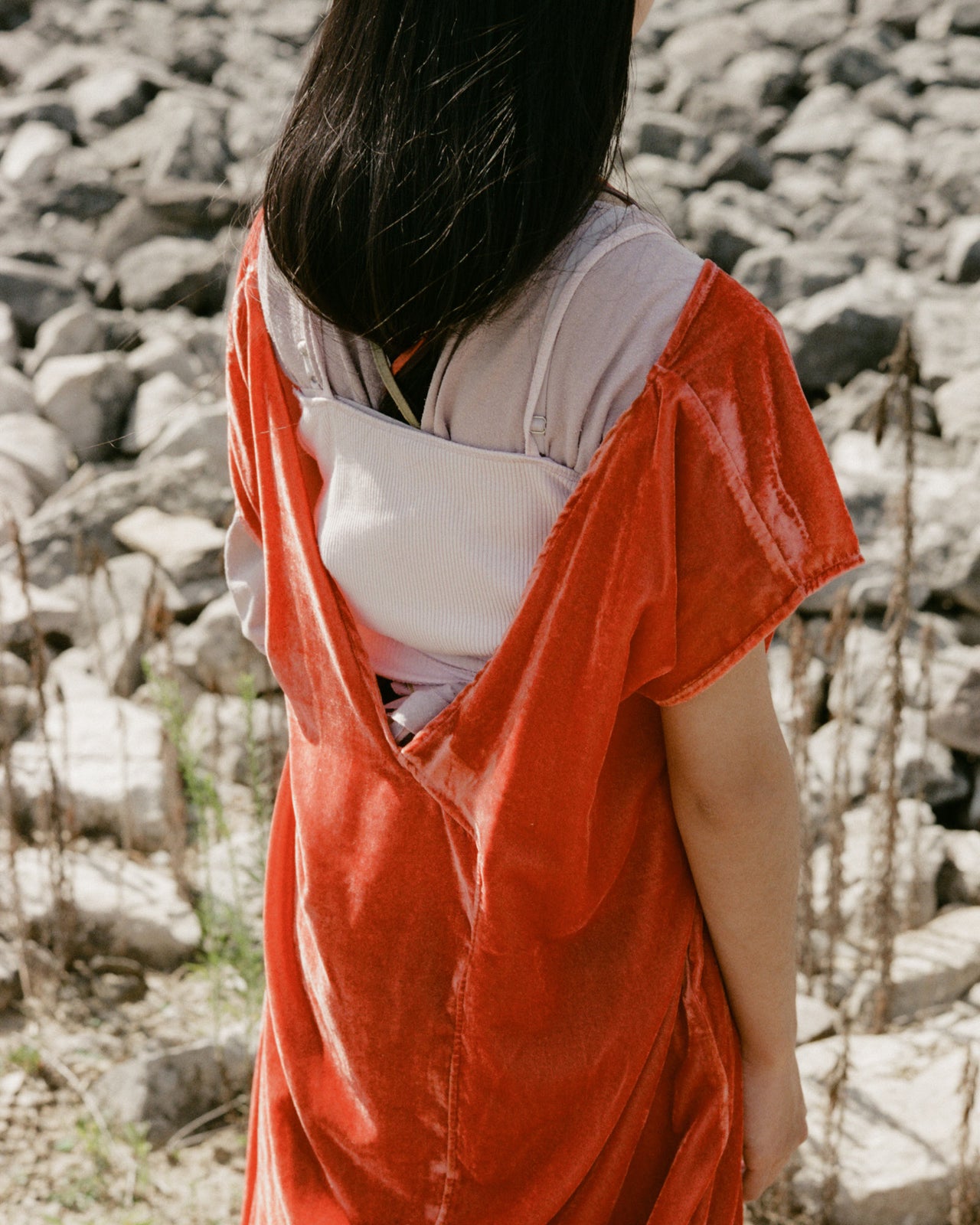 Ocu Dress - Velvet Silk - Ro Rust - SU23