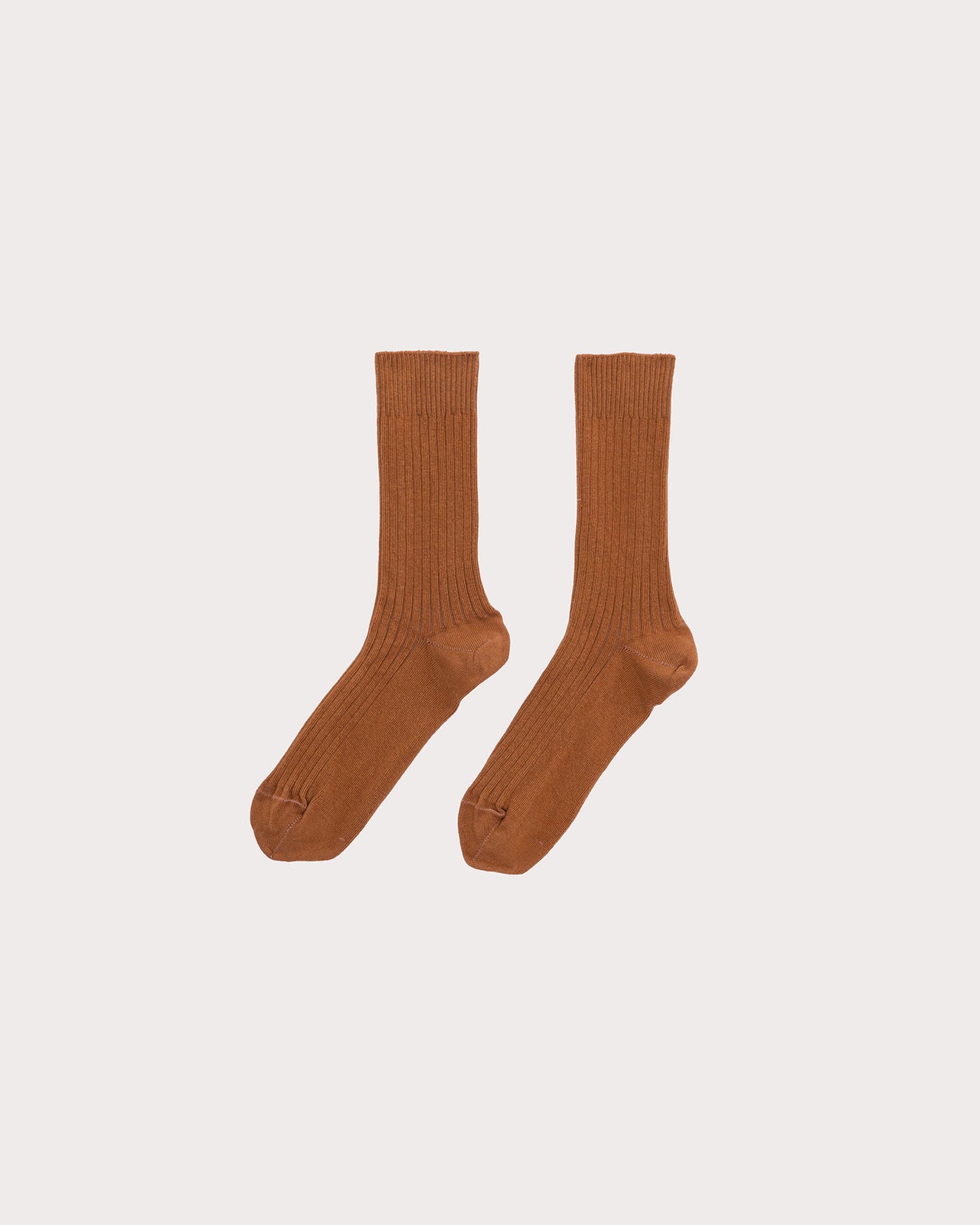 Rib Ankle Socks - Cotton Rib - Burnt Yellow - SU23